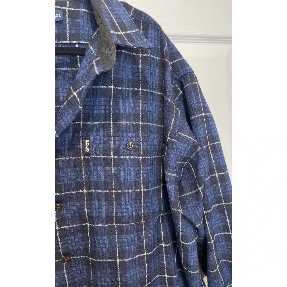 Vtg Polo Ralph Lauren Mens Barlowe Button Up Shirt Size XL Plaid Wool 90s Grunge